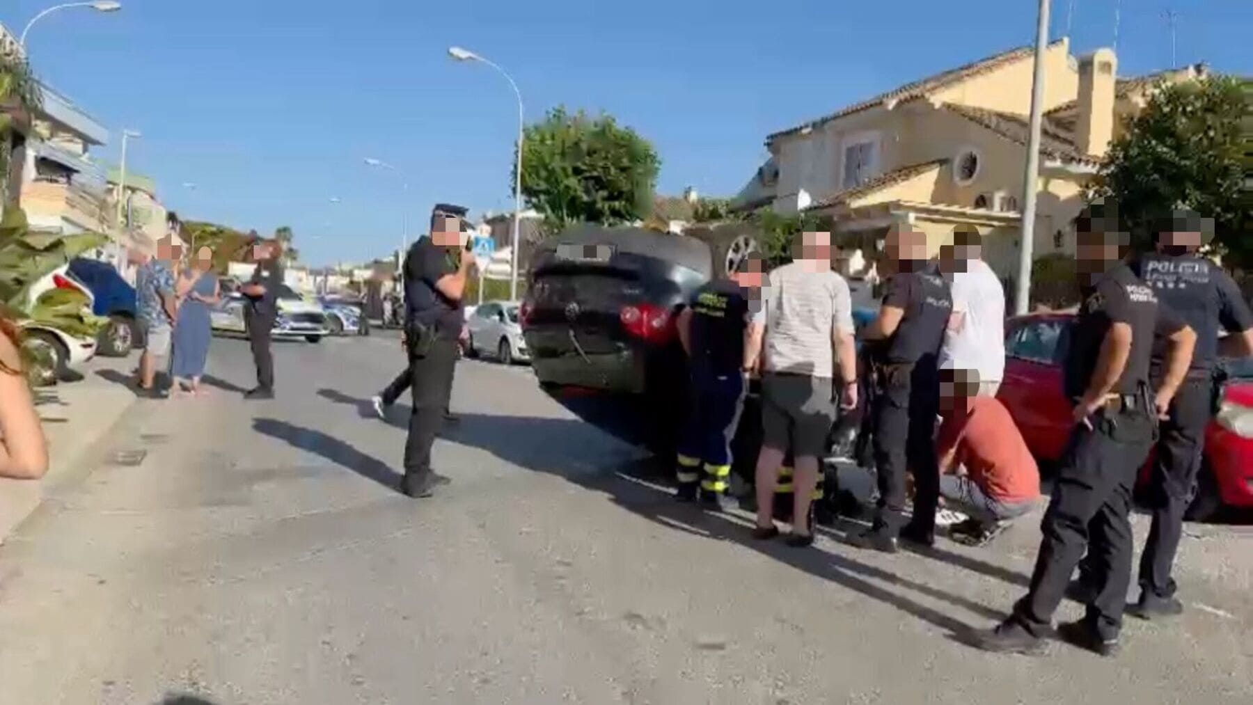 Accidente en la Avenida Europa de Rota