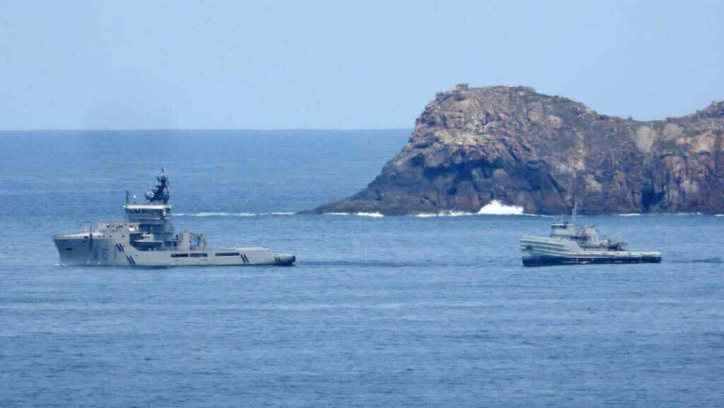 El remolcador Mahón inicia su última travesía rumbo al Arsenal de Las Palmas