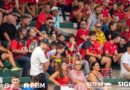 La afición de la U.D. Roteña se hizo sentir en el Antonio Pazos Monago