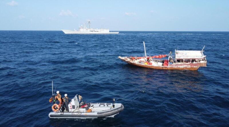 Actuación de la fragata Victoria de la Armada