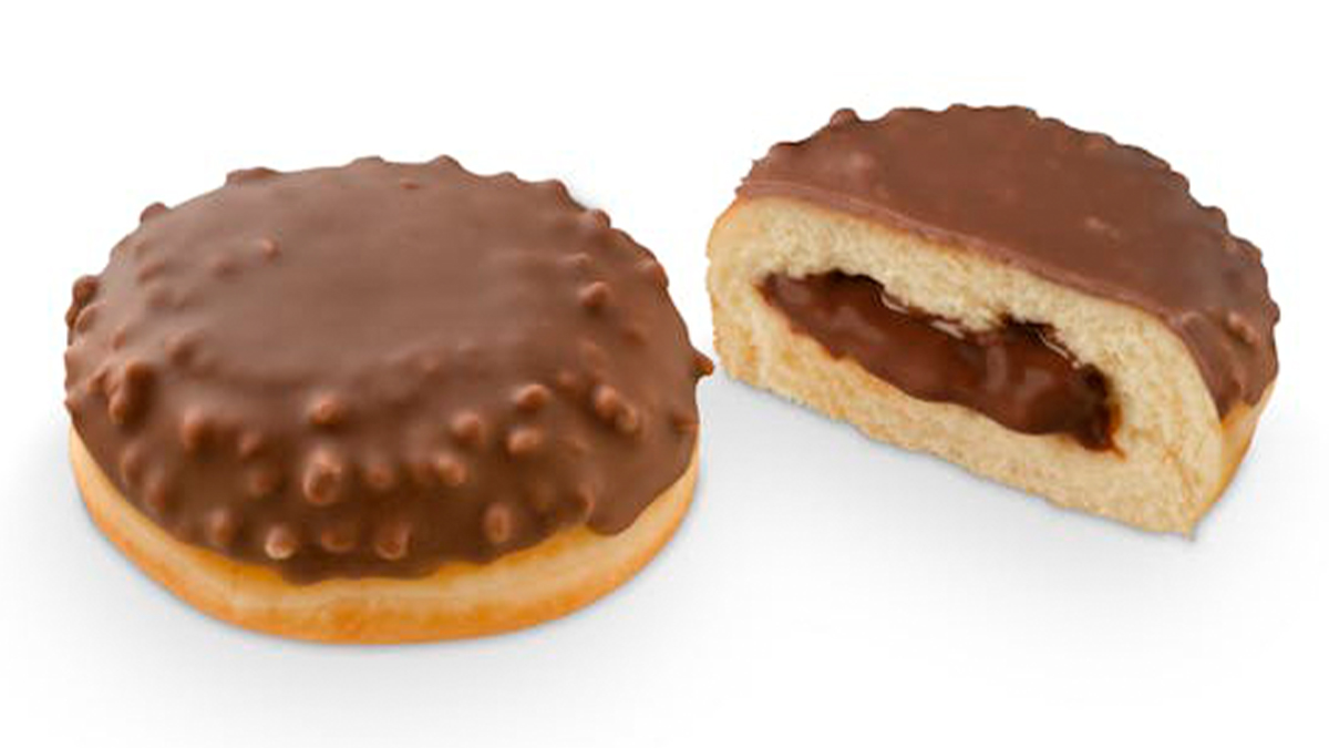 Berlina con cobertura de cacao crunch de Mercadona