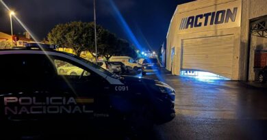 Policía Nacional en el establecimiento donde se produjo el intento de robo