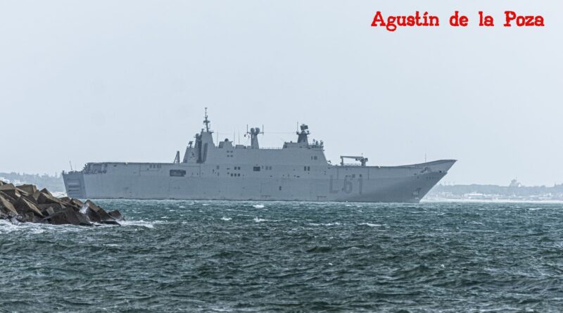 El Juan Carlos I L‑61 pone rumbo a Santander con previsión de escala y visitas a bordo