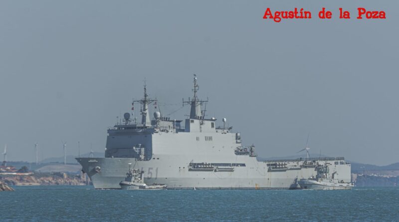 El buque Galicia L-51 regresa a la Base Naval de Rota tras completar su despliegue de seguridad en Mauritania