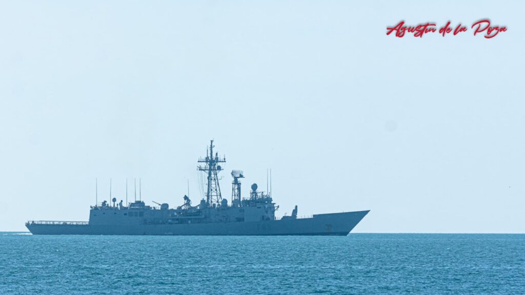La fragata Numancia F-83 zarpa con helicóptero SH-60F y RPAS Scan Eagle embarcados