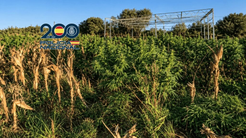 Plantación de marihuana intervenida en Rota