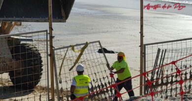 La Armada española inicia la renovación del vallado costero de la Base Naval de Rota